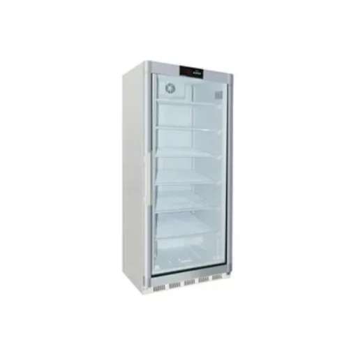 L2G – Armoire froide négative blanche 590 L 7 clayettes, porte vitrée