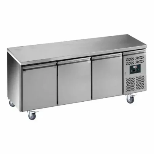 L2G – Meuble froid pâtissier central 3 portes dessus inox