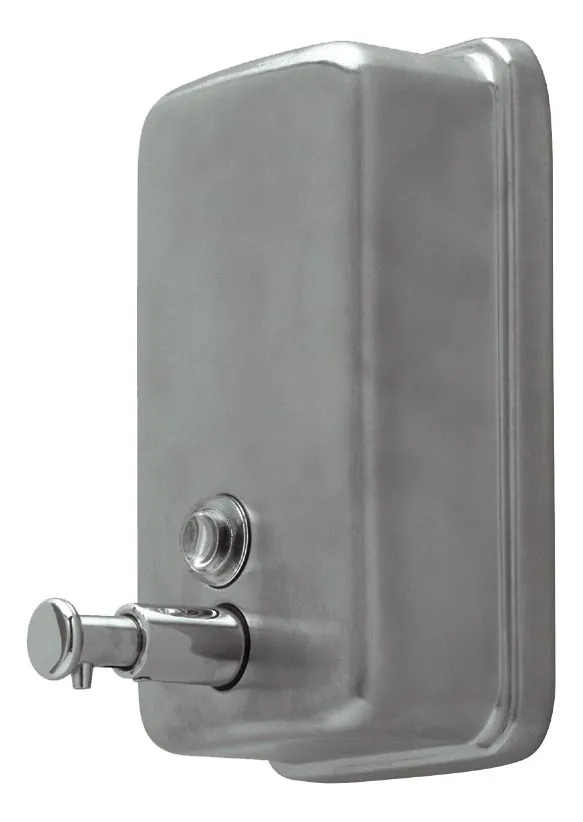 DISTRIBUTEUR DE SAVON OU GEL HYDROALCOOLIQUE MANUEL, INOX BROSSE, 1L 1 DISTRIBUTEUR DE SAVON OU GEL HYDROALCOOLIQUE MANUEL, INOX BROSSE, 1L
