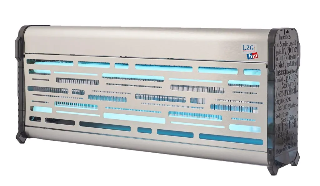 EXTERMINATEUR D’INSECTES INOX 2X18W AVEC CHAINETTE INOX ET 2 CROCHETS S 1 EXTERMINATEUR D’INSECTES INOX 2X18W AVEC CHAINETTE INOX ET 2 CROCHETS S